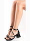 Xti Damen Schwarze Pantoletten Barette mit Strass