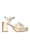 Xti Women's Gold Sandals Barrette Symmetrical Cut On The Strap