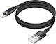 Avizar Cablu Usb-A La Lightning Led Încărcare Rapidă 2.4A Nylon Împletit 1.5M Negru