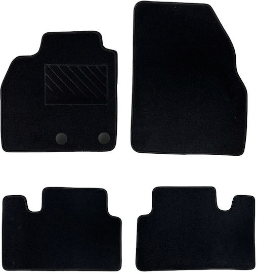 Carpet Mats Medium Quality Black Compatible with Renault Scenic 5-Door Model 2009-2016 4pcs