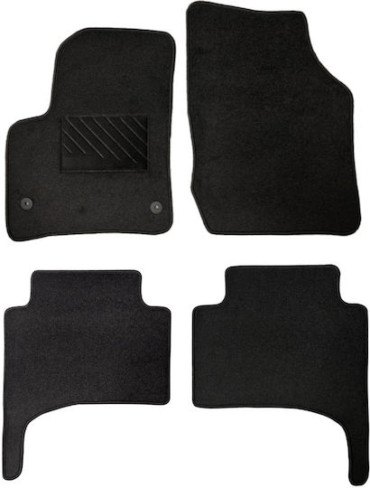 Luxury Quality Carpet Car Mats Black Compatible Seat Ibiza Model 2002-2008 Set of 5