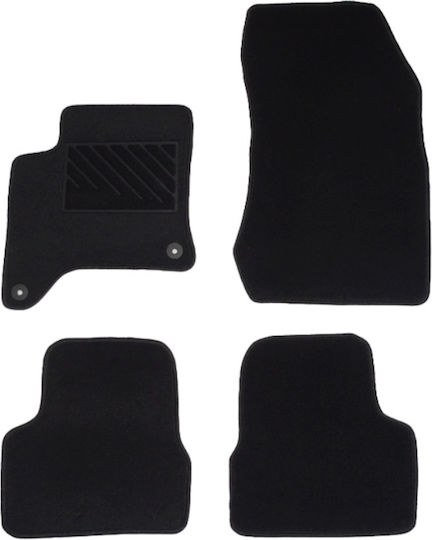 Luxury Quality Carpet Mats Black Compatible with Opel Mokka Hybrid Model 2024-present 4pcs