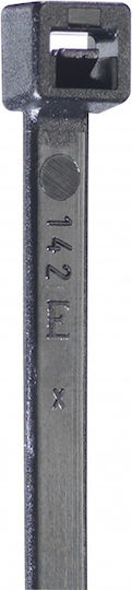 Plastic Cable Tie 3.5 X 140 Black Uv Resistant 100 Pcs Elematic "5309/c Uv"