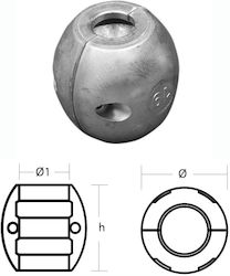 Ανόδιο Άξονα Αυγό Φ28mm