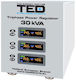 Трифазен Стабилизатор 225v-450v 24kw Серво Мотор Чиста Синусоида + Lcd Екран Стойности на Напрежението Ted Electric Ted000156