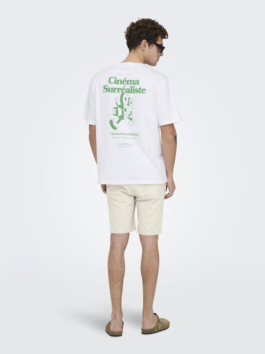 Only & Sons Herren Shorts Beigefarbene