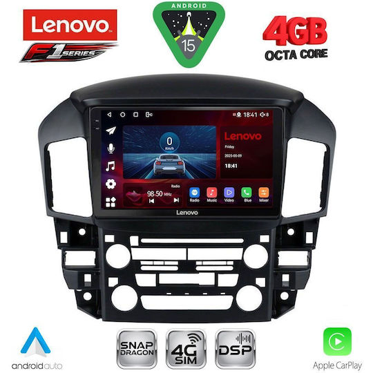 Lenovo Ηχοσύστημα Αυτοκινήτου για Lexus RX300 1998-2003 (Bluetooth/USB/WiFi/GPS/Apple-Carplay/Android-Auto) με Οθόνη Αφής 9"