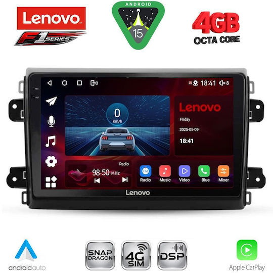 Lenovo Ηχοσύστημα Αυτοκινήτου για Fiat Ducato 2021 (Bluetooth/USB/WiFi/GPS/Apple-Carplay/Android-Auto) με Οθόνη Αφής 9"