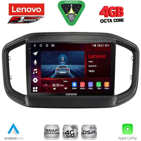 Lenovo Ηχοσύστημα Αυτοκινήτου για Fiat Strada 2020 (Bluetooth/USB/WiFi/GPS/Apple-Carplay/Android-Auto) με Οθόνη Αφής 9"