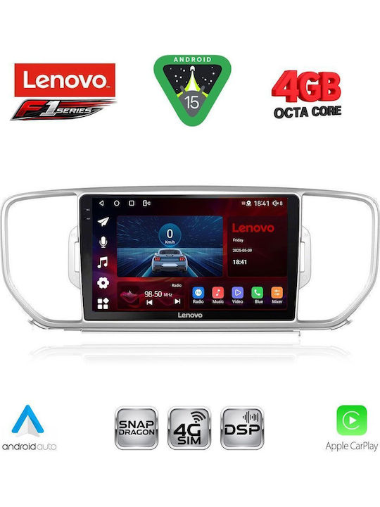 Lenovo Car Audio System for Kia Sportage 2015-2018 Bluetooth USB WiFi GPS Apple CarPlay Android Auto with 9" Touch Screen
