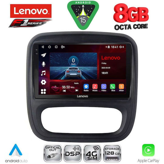 Lenovo Car Audio System for Opel Vivaro Renault Trafic Nissan NV300 2014-2019 (Bluetooth/USB/WiFi/GPS/Apple CarPlay/Android Auto) with 9" Touch Screen