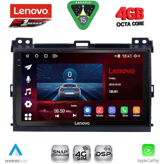 Lenovo Car Audio System for Toyota Land Cruiser 2002-2008 Bluetooth USB WiFi GPS Apple CarPlay Android Auto with 9" Touch Screen