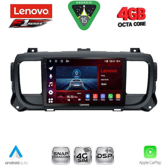Lenovo Ηχοσύστημα Αυτοκινήτου για Toyota Proace 2017+ (Bluetooth/USB/WiFi/GPS/Apple-Carplay/Android-Auto) με Οθόνη Αφής 9"