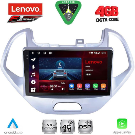 Lenovo Car Audio System for Ford Ka 2017 (Bluetooth/USB/WiFi/GPS/Apple CarPlay/Android Auto) with 9" Touch Screen