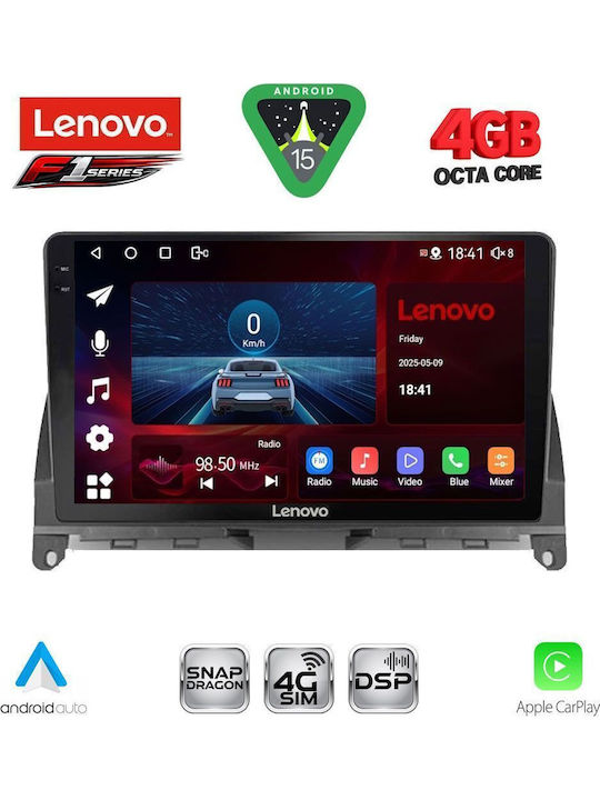 Lenovo Car Audio System for Mercedes-Benz C Class 2007-2011 (Bluetooth/USB/WiFi/GPS/Apple CarPlay/Android Auto) with 9" Touch Screen