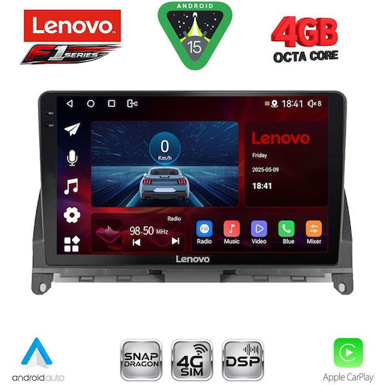 Lenovo Car Audio System for Mercedes-Benz C Class 2007-2011 (Bluetooth/USB/WiFi/GPS/Apple CarPlay/Android Auto) with 9" Touch Screen
