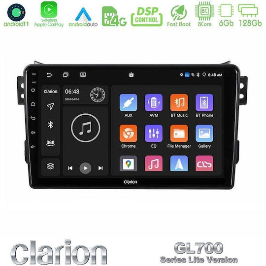 Clarion Car Audio System for Opel Agila Suzuki Splash 2008-2014 Bluetooth USB WiFi GPS Apple CarPlay Android Auto with 9" Touch Screen