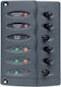 Dc Contour Waterproof Switch Panel 6x On Off Fuse Holders White