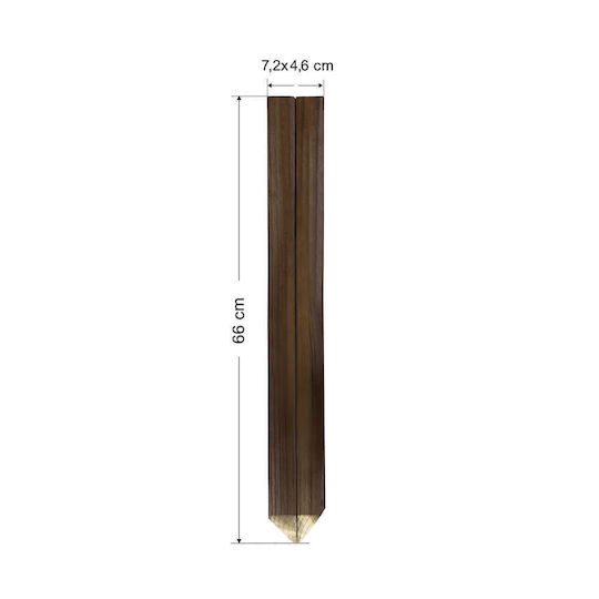 Tesias Group Πάσσαλος για Περίφραξη Κήπου από Ξύλο 7.2x4.6x66εκ. 10τμχ