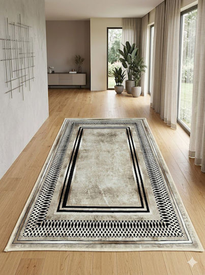 Chios Hellas Χαλί Ορθογώνιο Μεταξένιο Μπεζ 133x190cm