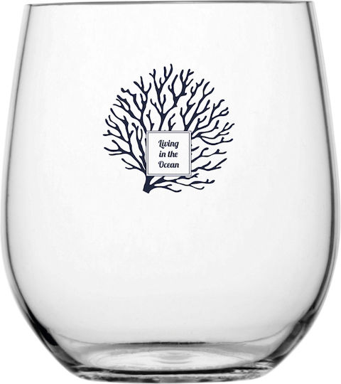Marine Business Set Water / White Wine Glasses Made of Plastic in Blue Color 6 Pieces