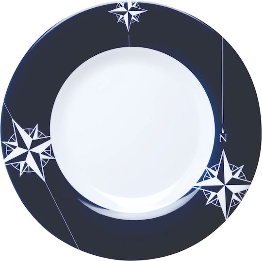 Marine Business Northwind Serving Plate Shallow Melamine Blue 6 Pieces