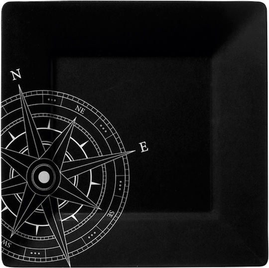 Marine Business Square Dessert Serving Plate from Melamine 6 Pieces