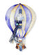 Easter Candle Hot Air Balloon Hanging Wooden Frame 35cm