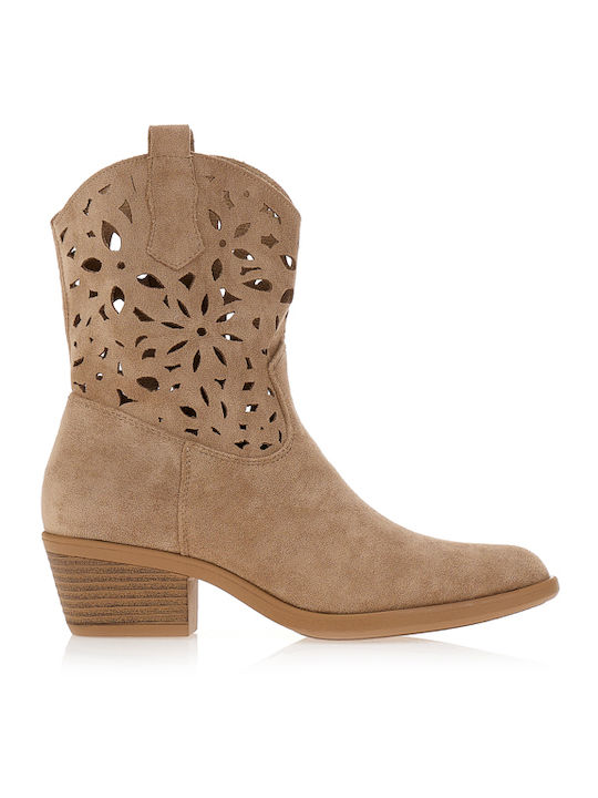 Tsoukalas Stiefeletten Damen Cowboy Khaki