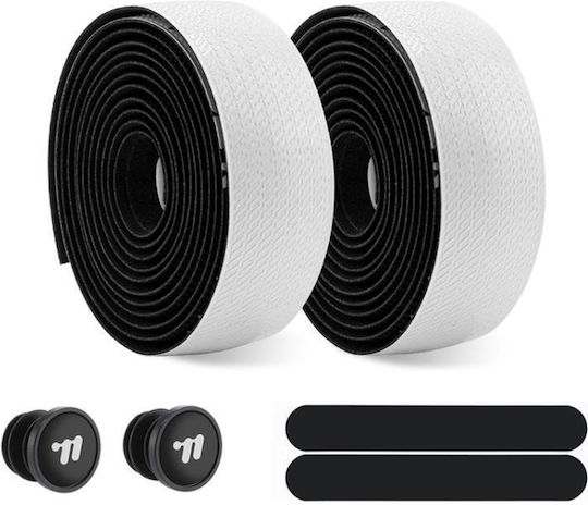West Biking Yp0804093 1 Pair Bicycle Handlebar Tape Resistant To Wear Anti Slip Shock Absorbing Road Bike Handlebar Wrap Black White