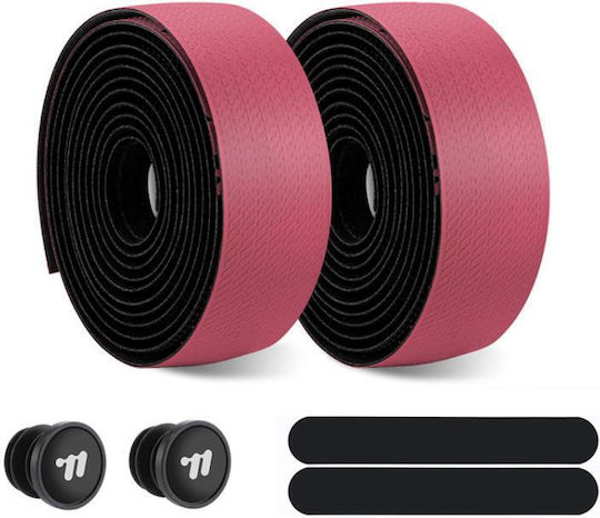 West Biking Yp0804093 1 Pair Bicycle Handlebar Tape Durable Wear Resistant Non Slip Shock Absorbing Road Bicycle Handlebar Wrap Black Pink