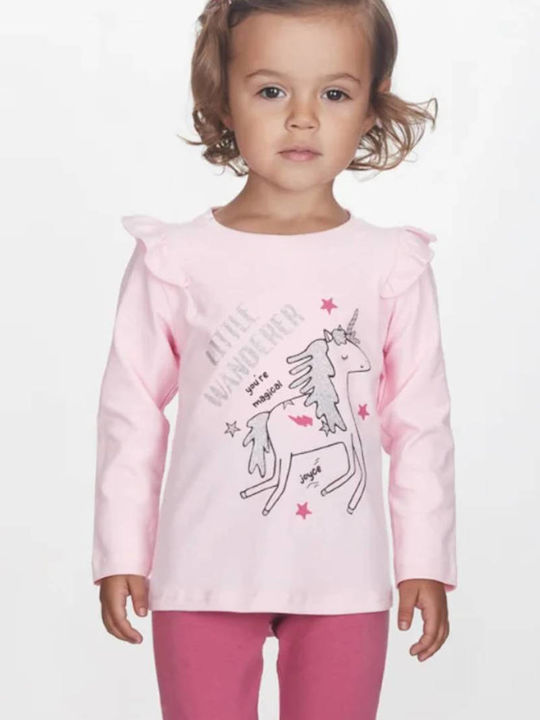 Joyce Kids Set with Leggings Summer 2 Pieces Pink