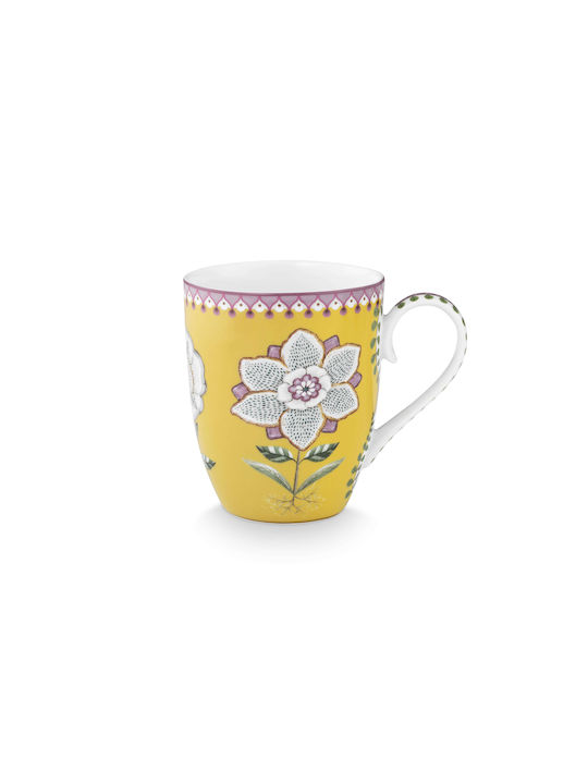 PiP Studio Lily Lotus Κούπα Κεραμική Κίτρινη 365ml