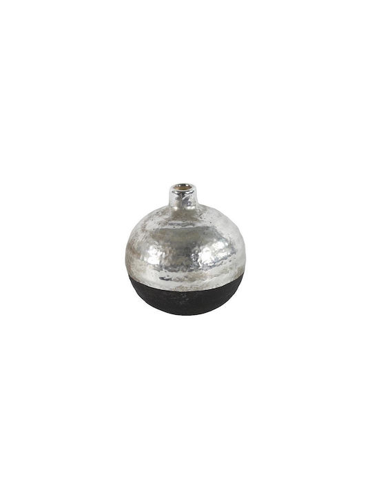 Ceramic Black Silver Bottle Vase 11.5x11.5