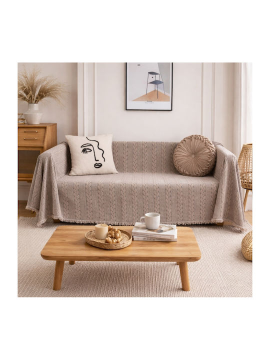 My Home Luxury Seada Three-Seater Sofa Throw Ja...