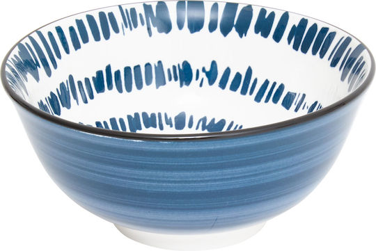 Atmosphera Round Porcelain Blue Serving Bowl Diameter 15.5cm