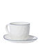 Estia Pebbles Set Tea Cups Porcelain White 220ml 6pcs