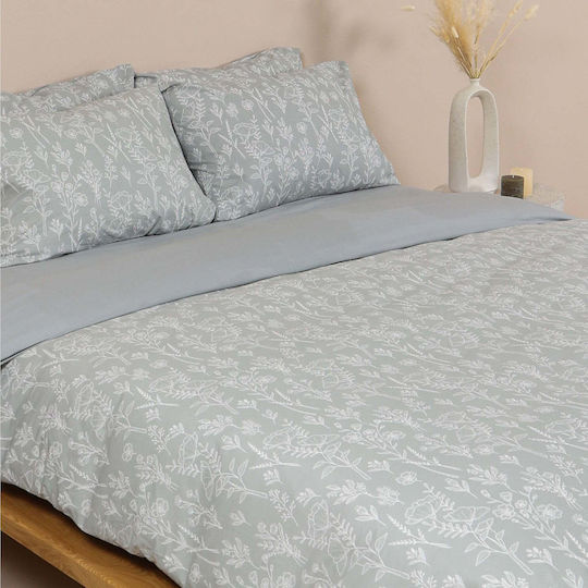 White Fabric Mommie Σετ Σεντόνια Μονά 165x270εκ. Μπλε (3τμχ)
