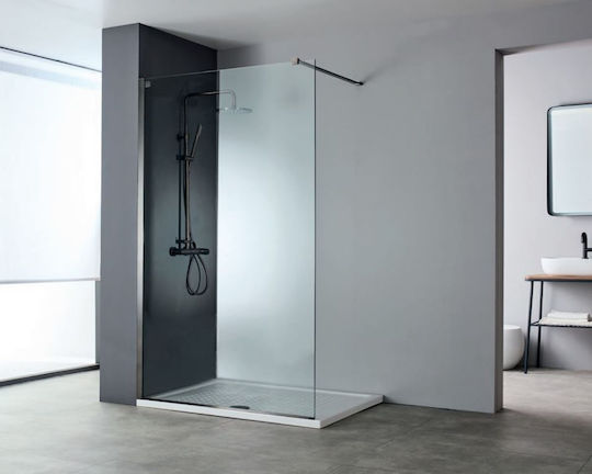 Devon Iwis Walk-in Feste Seite für Dusche 36-38x200cm Klarglas