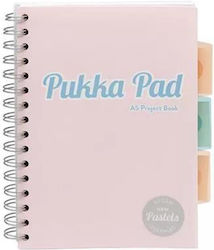 Pukka Pad Σπιράλ Τετράδιο Ριγέ Α5 200 Φύλλων Ροζ