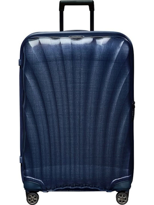 Samsonite C-lite Large Hard Suitcase Navy Blue Dark with 4 Wheels Height 75cm
