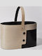 Sinialo Magazine Rack Made of Beige Artificial Leather 45x27x51cm