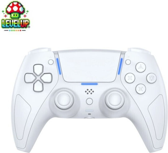 Level Up Phantom X Gamepad Wireless Cu Stick-uri Cu Efect Hall Pentru Android PC PS5 iOS Alb