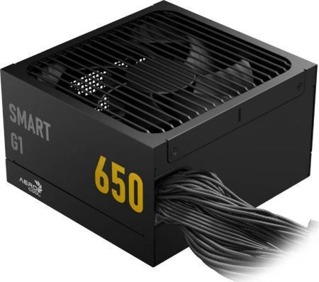 Aerocool Smart G1 650W Black Power Supply Full Wired 80 Plus Gold