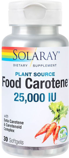 Food Carotene 25000 UI Solaray 30 Capsule