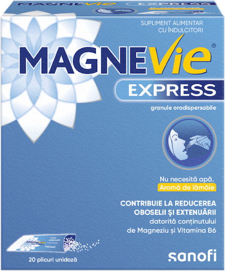 Sanofi Magnevie Express Supliment pentru Stres 20 Plicuri Aromă Fructe Tropicale