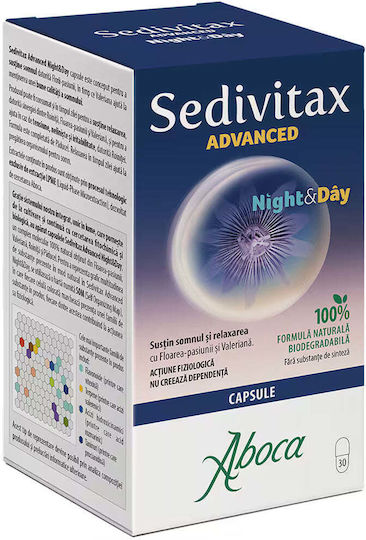 Aboca Sedivitax Advanced Night & Day Supliment pentru Stres și Somn 30 Capsule