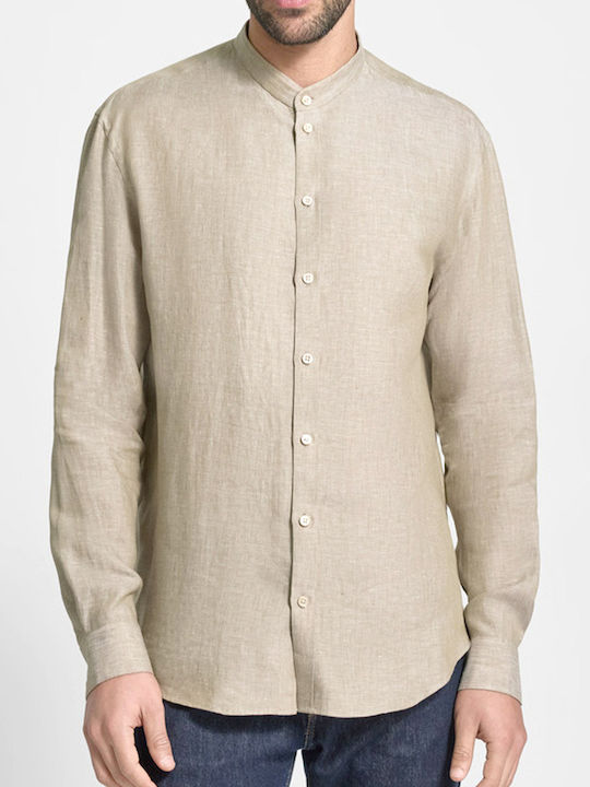 Emporio Armani Long Sleeve Shirt Beige Medio Melange
