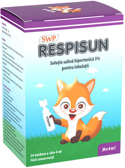 Sun Wave Pharma Respisun Soluție Salină Hipertonică 3% Supliment Alimentar Special 3g 24 Plicuri