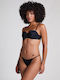 Kaiden Hohe Taille Damen-Slip Brasil mit Spitze Schwarz